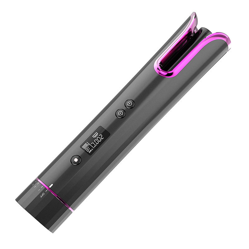 USB Cordless Automatic Hair Curler - Wireless Ceramic Curling Wand