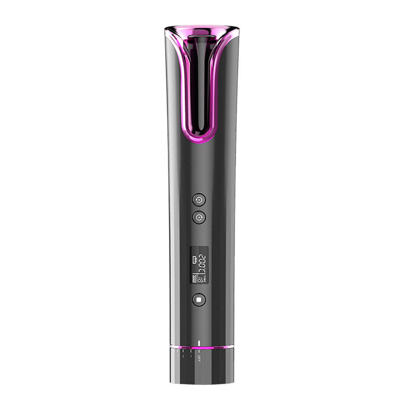 USB Cordless Automatic Hair Curler - Wireless Ceramic Curling Wand